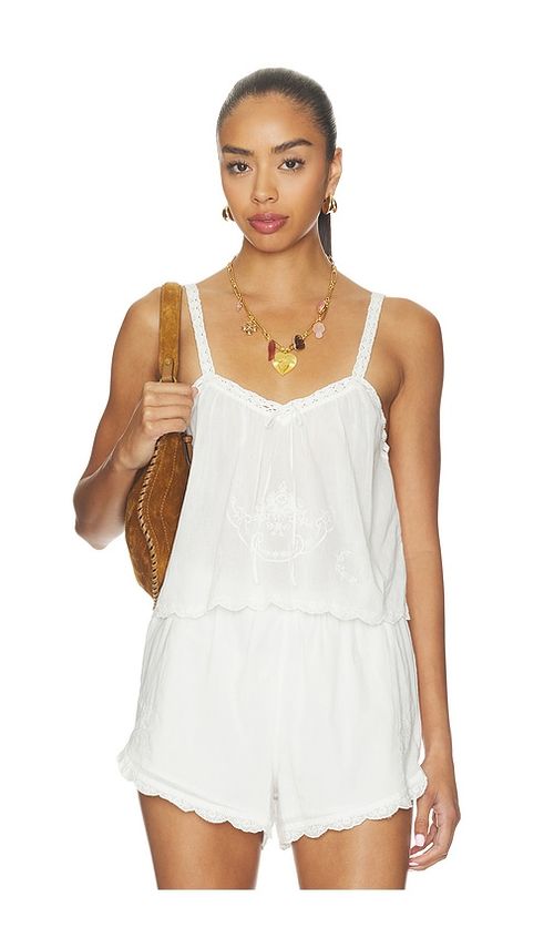 SPELL Vintage Petticoat Cami in White. XS. Also in S, M