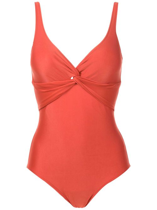 Adriana Liso twist-detail swimsuit - Orange