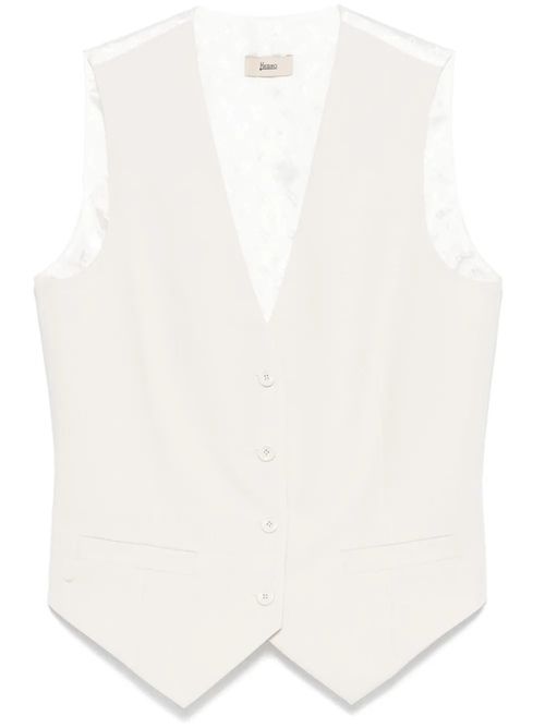 Logo-Jacquard Vest — White