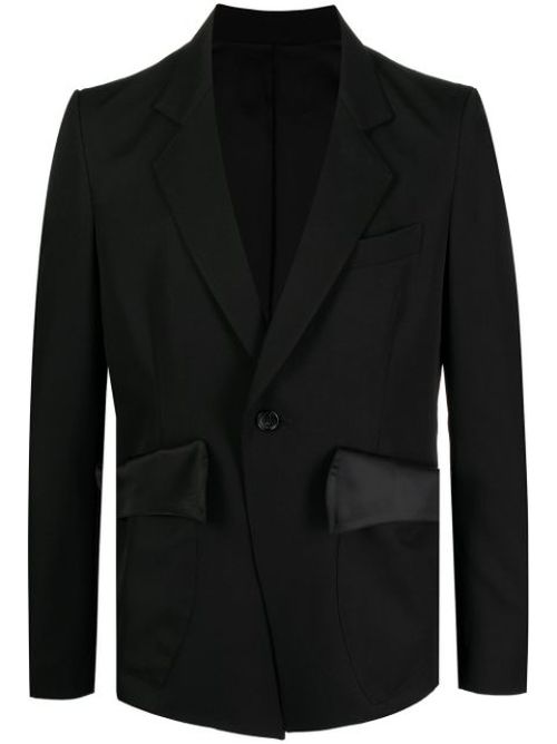 Slash single-button blazer