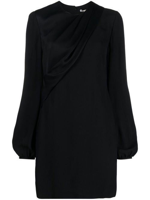 Draped fitted minidress - Black