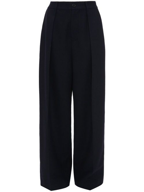 Woolen loose trousers - Blue