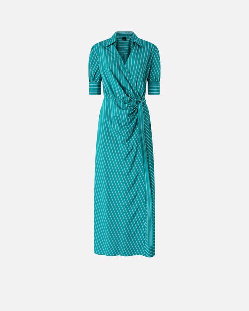 Long wrap dress with striped pattern - 36