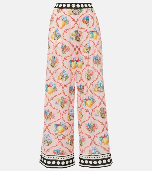 Capri printed cotton palazzo pants