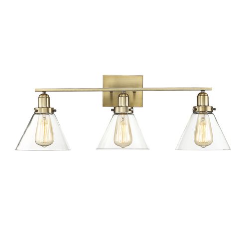 Savoy House Drake 3-Light Bathroom Vanity Light in Warm Bras