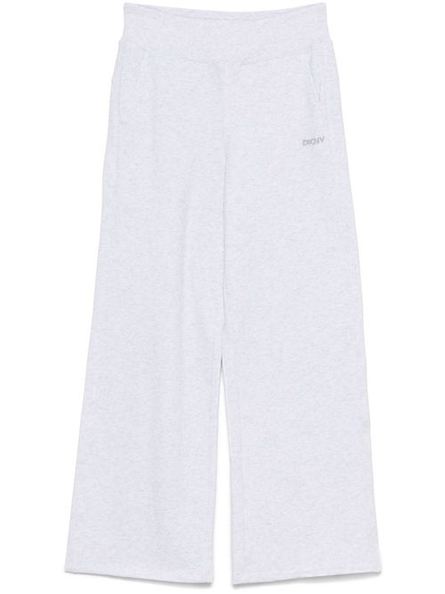 Mélange-effect track pants - Grey