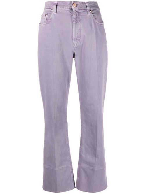 Pressed-crease loose-fit jeans - Purple