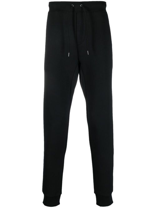 Embroidered-logo track pants - Black