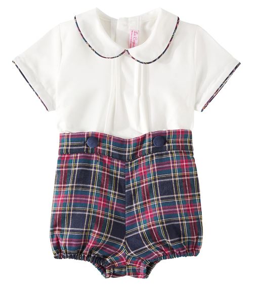Baby Pablo Tartan sweatshirt and sweatpants set