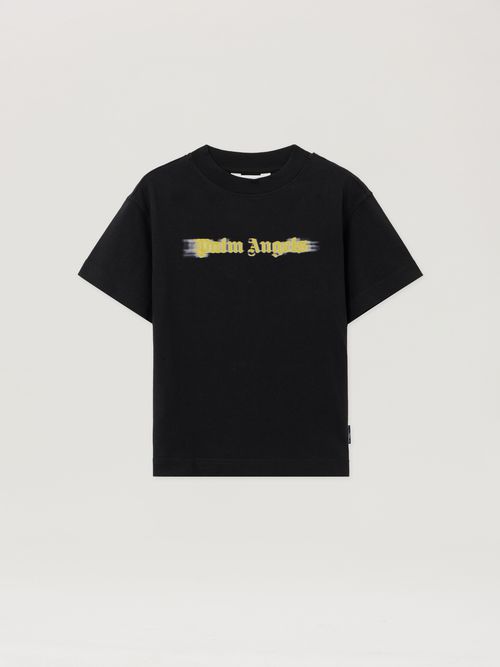 Blurred Logo Reg.tshirt S/s Kids  Black
