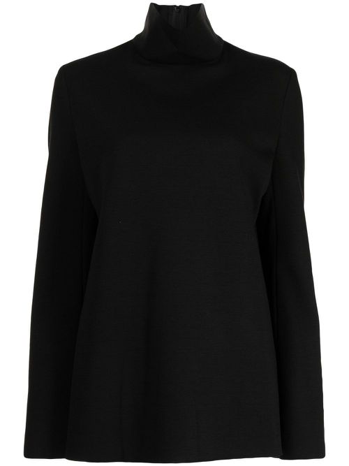 High-neck jumper - Black