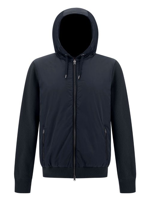 Piqué Knit And Nylon Jacket