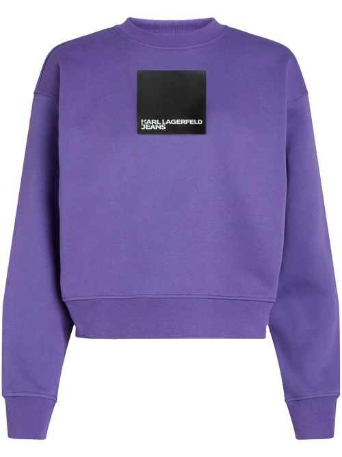 Logo-print organic-cotton sweatshirt - Purple