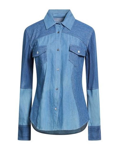 Gabriela Hearst X E. l.v. Denim Woman Denim shirt Blue Size XS Cotton