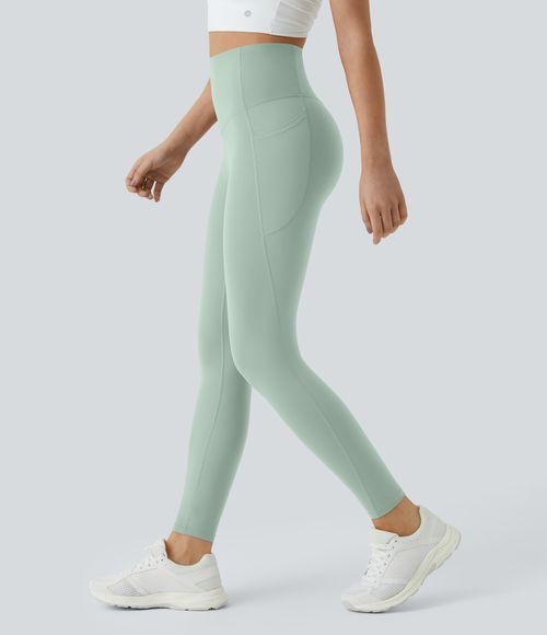 UltraSculpt™ SoCinched High Waisted Tummy Control Pocket Shaping Training Leggings  - Iceberg Green