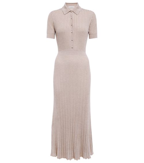 Amor silk and cashmere midi dress