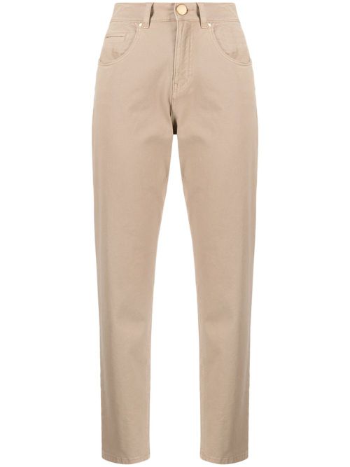 Mid-rise straight-leg jeans - Brown