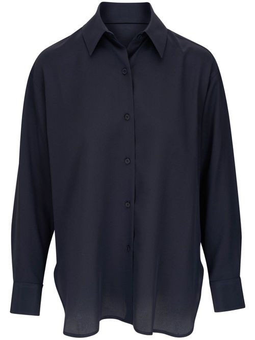 Gaia long-sleeve silk shirt - Blue