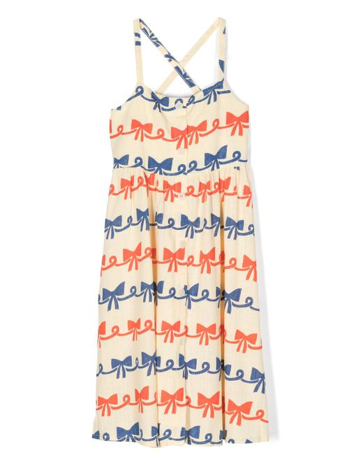 Ribbon Bow-print dress - Yellow