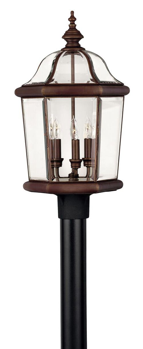 Copper Bronze LED Post Top Pier Mount from the Augusta Collection