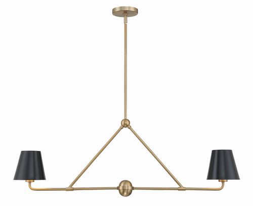 Xavier 2-Light Chandelier in Vibrant Gold