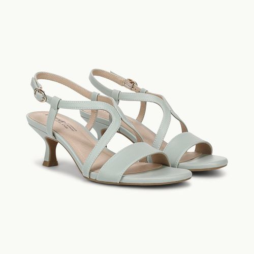 Stride Shoes Women's Nolita Dress Sandal Jade Green Faux Leather