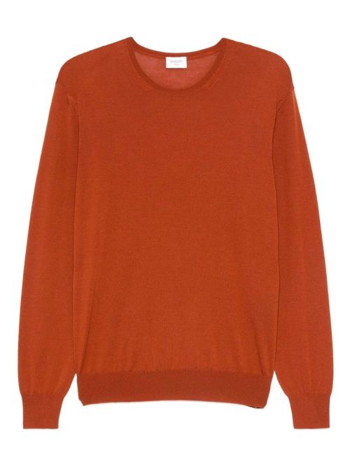 Ribbed Trim Wool Sweater for Men
