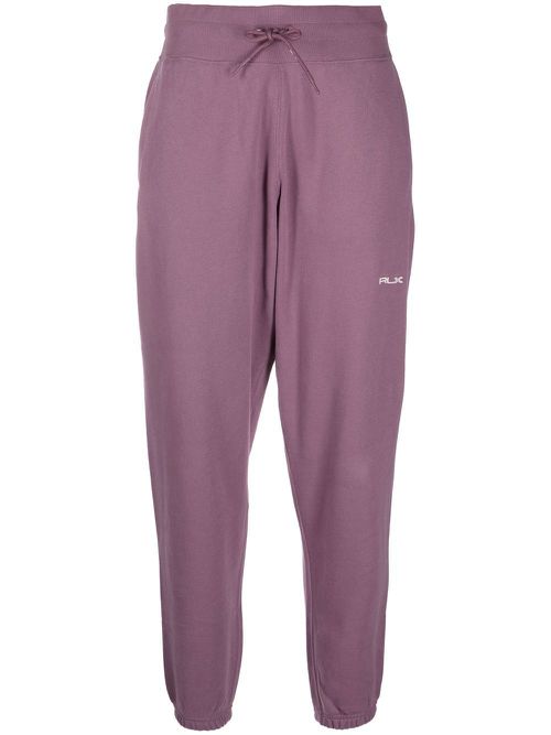 Embroidered logo track pants - Purple