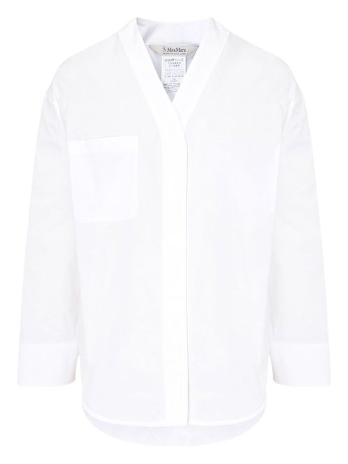 V-neck pocket shirt - White