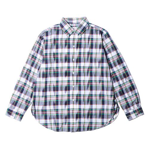 BD2 IKAT Madras Shirt Navy