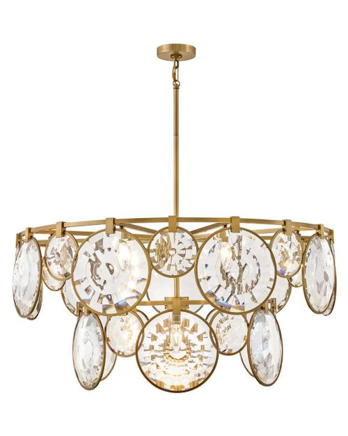 Heritage Brass LED Chandelier from the Nala Collection