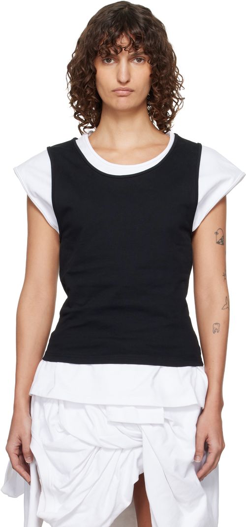 Black & White Tank-Layer T-shirt