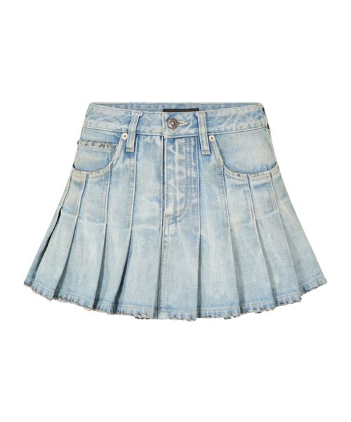 Light blue short skirt