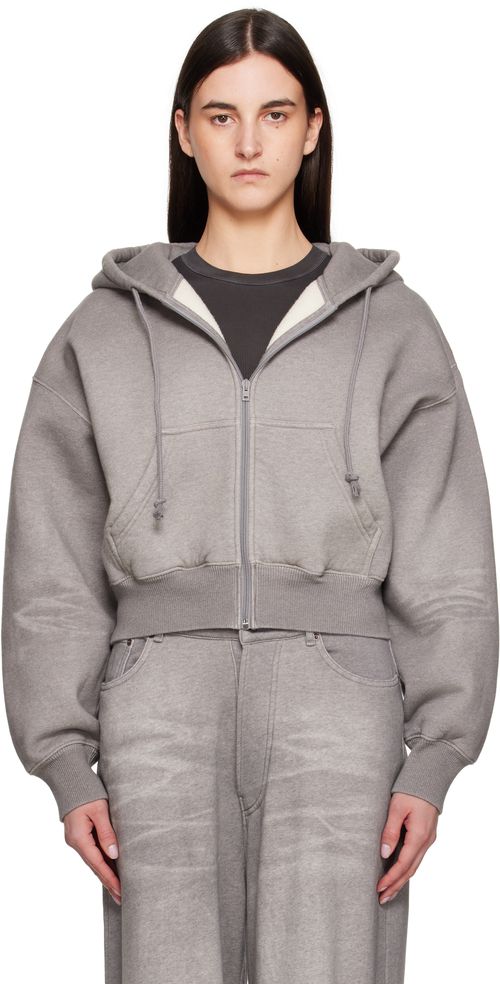 Acne Studios Gray Zipper Hoodie