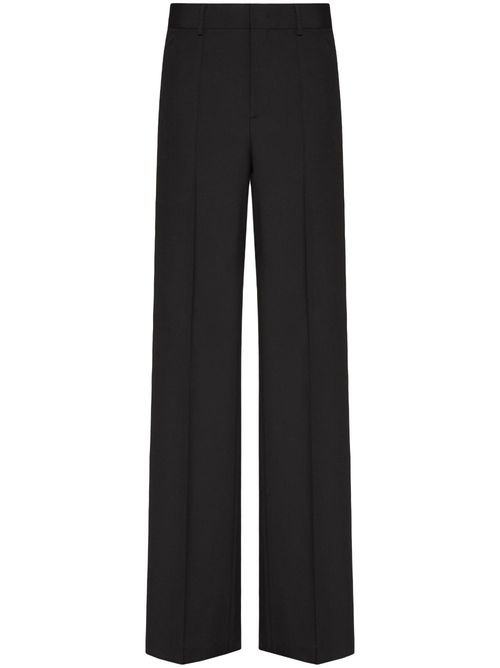 Tailored straight-leg trousers - Black