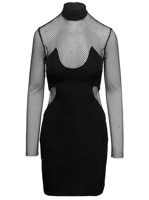 Crepe Jersey Cockatil Mini Dress