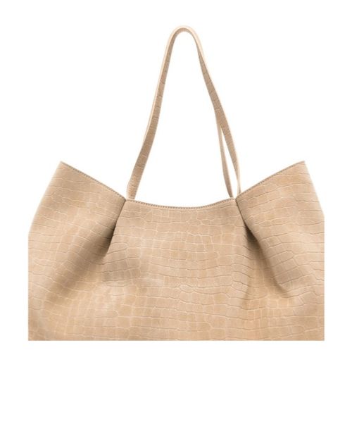 Crocodile-print handbag