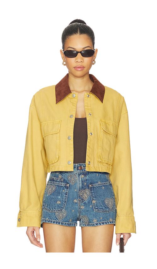 Free People x We The Free Martha Workwear Jacket en Yellow. M. Also en