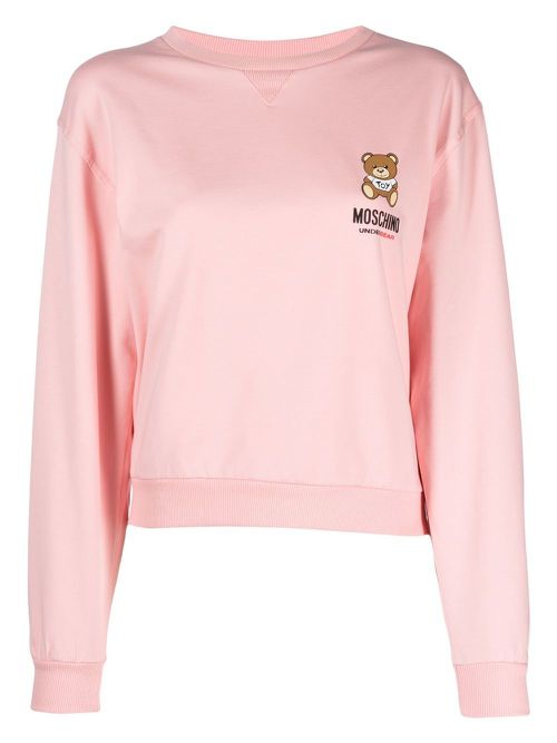 Teddy Bear-logo long-sleeve sweatshirt - Pink