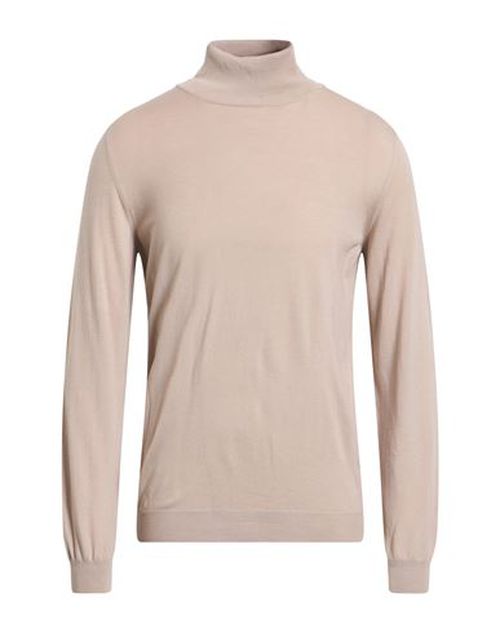 Man Turtleneck Beige Size 36 Virgin Wool, Polyamide