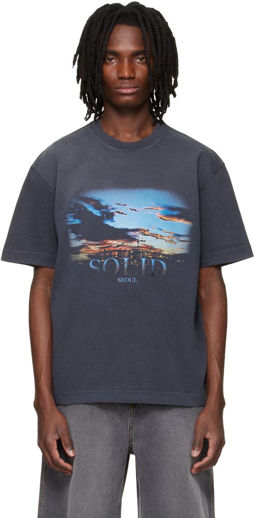 Gray Dropped Shoulder T-shirt