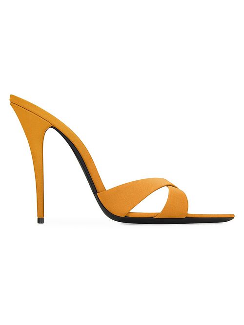 Women's Kirat Sandals in Satin Crepe - Yellow