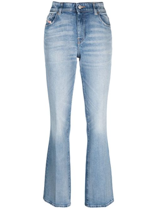 디젤 여성 D-Escription flared cotton jeans - Blue A0636509G24