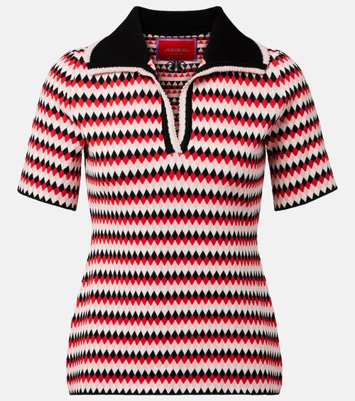 Checkers knitted polo
