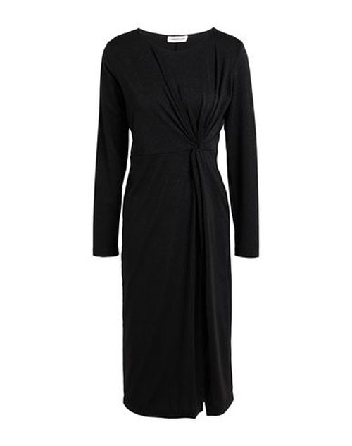 Woman Midi dress Black Size L Polyester, Viscose, Polyamide, Elastane
