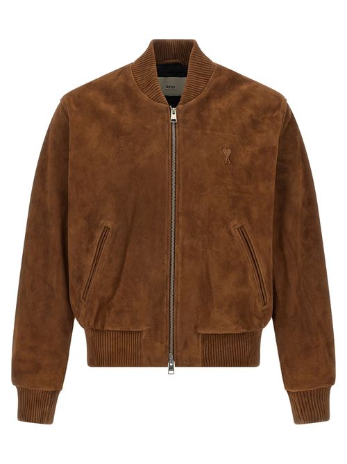 Suede Bomber Jacket Puffer Jackets Multicolor