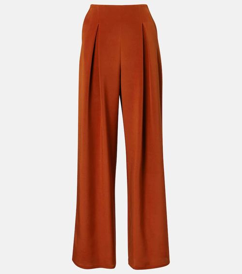 Palude silk-blend crêpe wide-leg pants