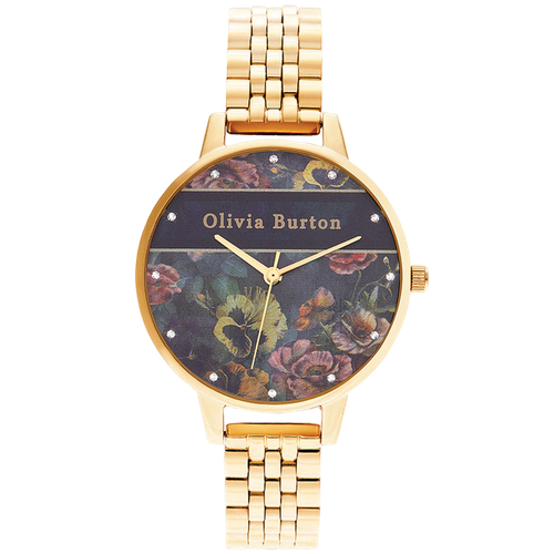 Floral Dial Watch — Black