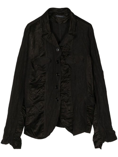Linen-blend jacket - Black