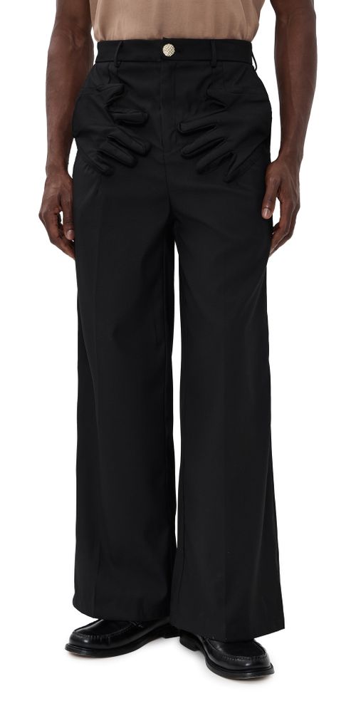 3D Glove Pocket Trousers Black